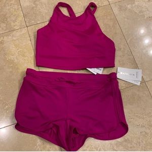 Athleta Bikini Top M D-DD & Surge Swim Short M